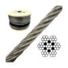 1/16 inch 7×7 304/316 stainless steel wire rope, Nickel, Chrome, Black, White colors optional, decorative and sturdy for marine rigging, building decoration and safety barrier systems 1/16 Inch 7x7 304 316 Stainless Steel Wire Rope, Nickel Chrome Black White Colors Optional for Marine Construction Lifting Rigging
