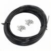 Durable black PVC‑coated 304 aircraft cable for HVAC duct seismic bracing and hanging applications Black PVC Coated 1.2mm 7×7 304 stainless steel wire rope for HVAC seismic suspension rigging