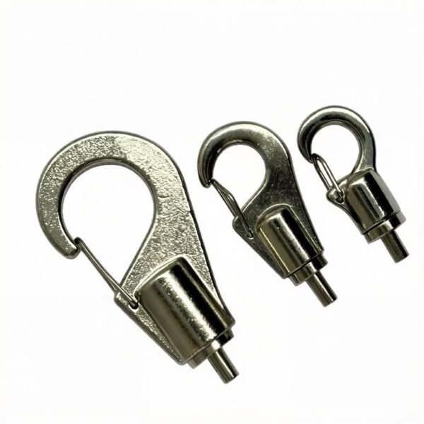 Cable Suspension Bottom Exit Self-Locking Spring Hook Gripper 0.5-0.8mm, wire rope clip for lighting hanging