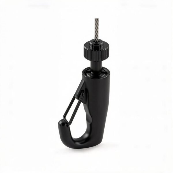 Adjustable Hook Cable Gripper with Safety Nut 1.2-1.5mm, wire rope rigging hardware