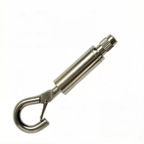 Aircraft Cable Gripper With Safety Cap Brass Nickel-Plated Self-Locking Hook, 1.2-1.5mm wire gripper for sign suspension
