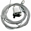 Looping Gripper Two‑Way Wire Lock 21×21×11mm, fits 1.8‑2.0mm wire rope, multi‑material suspension fitting for overhead hanging Looping Gripper Two‑Way Wire Lock 21×21×11mm cable gripper for 1.8‑2.0mm wire rope, aluminum zinc‑alloy stainless‑steel lighting suspension fitting