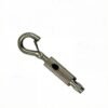 Nickel plated brass self locking hook cable gripper with safety cap, used for lighting suspension system, fits 1.2-1.5mm aircraft cable Brass Aircraft Cable Gripper Nickel-Plated Self-Locking Hook with Safety Cap for 1.2-1.5mm wire rope, lighting suspension cable gripper