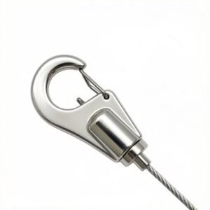 Brass Cable Gripper with Hook 1.2-1.5mm, adjustable brass wire rope gripper for light hanging
