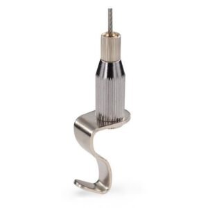 Brass Ceiling Cable Gripper 1.5-2.0mm with hook for commercial ceiling light suspension, brass wire rope gripper