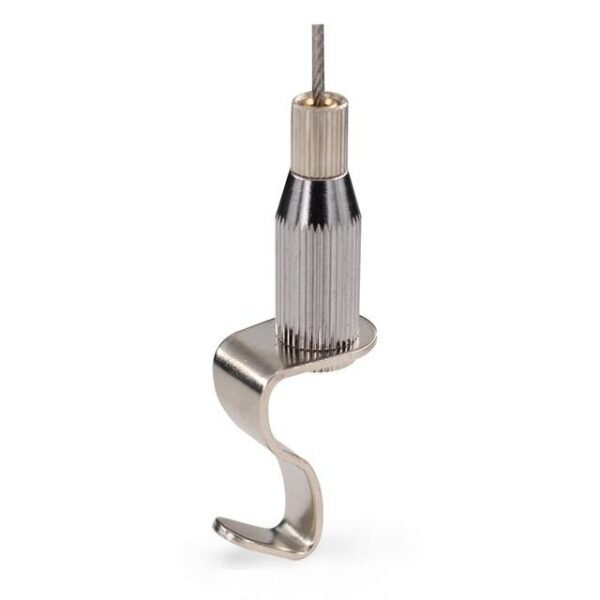Brass Ceiling Cable Gripper 1.5-2.0mm with hook for commercial ceiling light suspension, brass wire rope gripper
