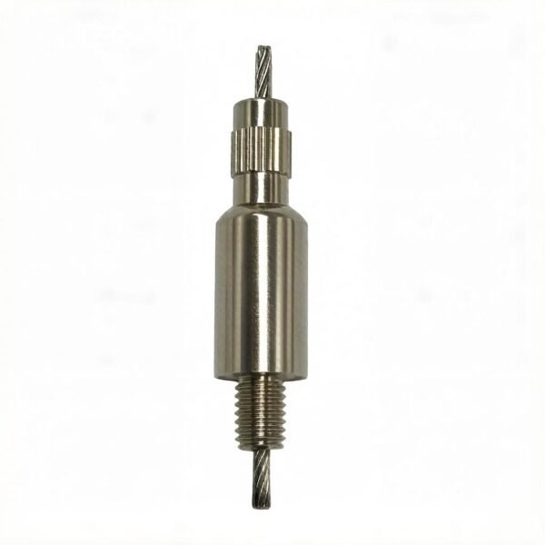 M6 spring bottom exit cable gripper with safety hat fits 0.8-1.0mm stainless steel wire rope