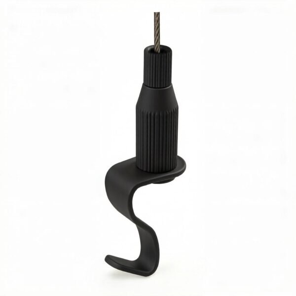 Brass Wire Rope Gripper with Ceiling Hook 1.5 to 2.0mm, brass cable gripper for ceiling fixture hanging