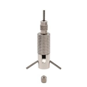 LED Light Stainless Steel Wire Cable Gripper with Ceiling Mounts