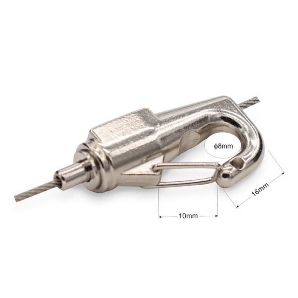 Cable Gripper Hook 1.2-1.5mm adjustable wire rope lock, light hanging cable gripper