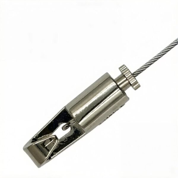 Cable Gripper with Hook and Safety Nut 1.8-2.8mm, stainless steel wire rope clamp for suspension system