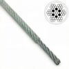 Smooth clear‑coated 316 steel cable, lightweight tension wire for acoustic panel ceiling mounting 1.0mm (3/64″) 7×7 G316 clear coated stainless steel wire rope for acoustic ceiling suspension systems