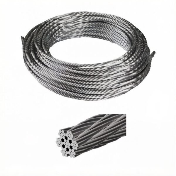 316 Stainless Steel Cable 500FT, 3/64" 1mm 1×19 wire rope for pendant light linear light ceiling suspension rigging