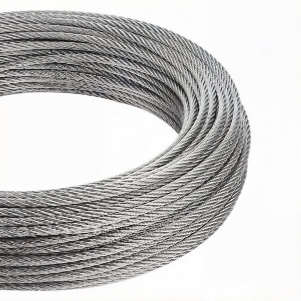 4.0mm (5/32″) 1×19 AISI 316 ProRig Stainless Steel Wire, marine‑grade low‑stretch aircraft cable for commercial lighting suspension with looping gripper