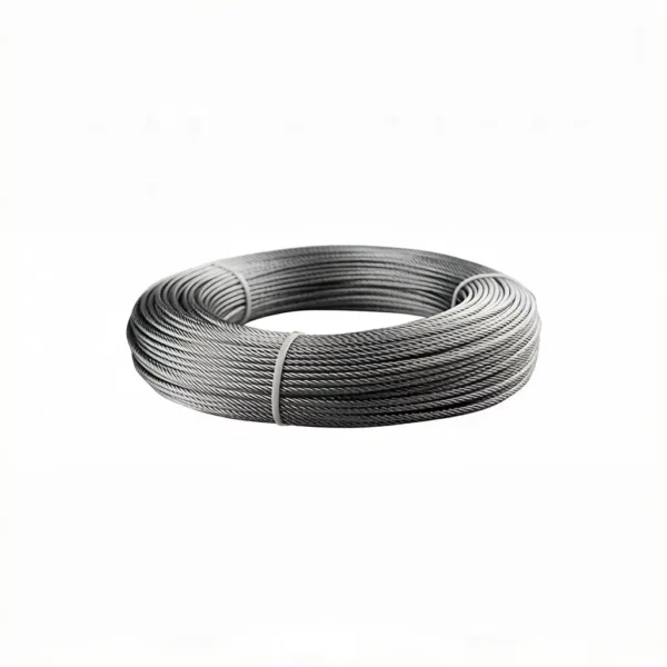 5 mm (13/64″) 1×19 AISI 316 Stainless Steel Wire Rope, salt‑resistant aircraft cable for acoustic ceiling panels and HVAC seismic suspension systems
