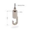 Detachable hook cable gripper 1.2-1.5mm wire rope suspension hardware fitting
