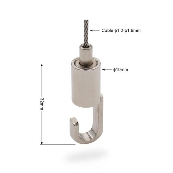 Detachable hook cable gripper 1.2-1.5mm wire rope suspension hardware fitting
