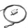 Large Two‑Way Loop Cable Gripper 54×54×28mm, Aluminum Construction, Fits 5.0‑6.0mm Steel Wire Rope for shopping mall heavy commercial pendant light and wayfinding signage hanging