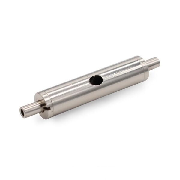 Brushed stainless steel cylindrical dual‑way cable gripper, self‑locking loop connector fits 1.2‑1.5mm aircraft cable for hotel public area decorative lighting ceiling suspension