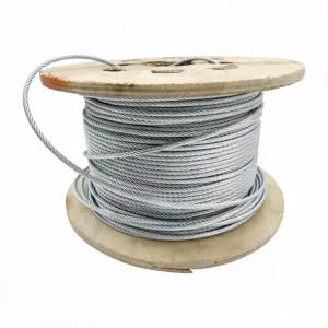 1×19 Galvanized Steel Wire Rope 4.0mm 5/32″, rigid anti‑sag strand for heavy pendant lamp, linear light and large‑size sign overhead hanging
