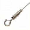 Brass wire rope clip for exhibition display suspension, free length adjustment, compatible with 0.8-1.2mm wire rope Exhibition Display Brass Wire Rope Clip 0.8-1.2mm, brass manufacturing adjustable wire rope clip