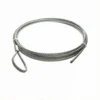 Semi‑flexible 7×7 galvanized steel wire rope, durable control cable for light‑duty industrial fixtures with looping gripper hardware 7×7 1.0mm (3/64″) Galvanized Steel Wire Rope, flexible zinc‑coated aircraft cable for light industrial equipment control cable and overhead rigging