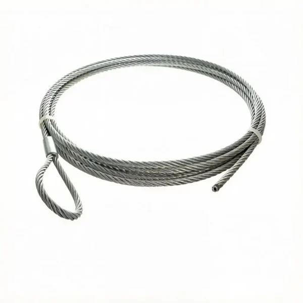7×7 1.0mm (3/64″) Galvanized Steel Wire Rope, flexible zinc‑coated aircraft cable for light industrial equipment control cable and overhead rigging