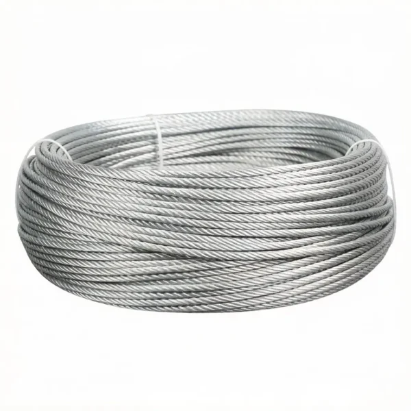 7×19 4.0mm 5/32″ Galvanized Steel Wire Rope, flexible looping suspension cable for heavy pendant light and large linear LED fixture hanging kits