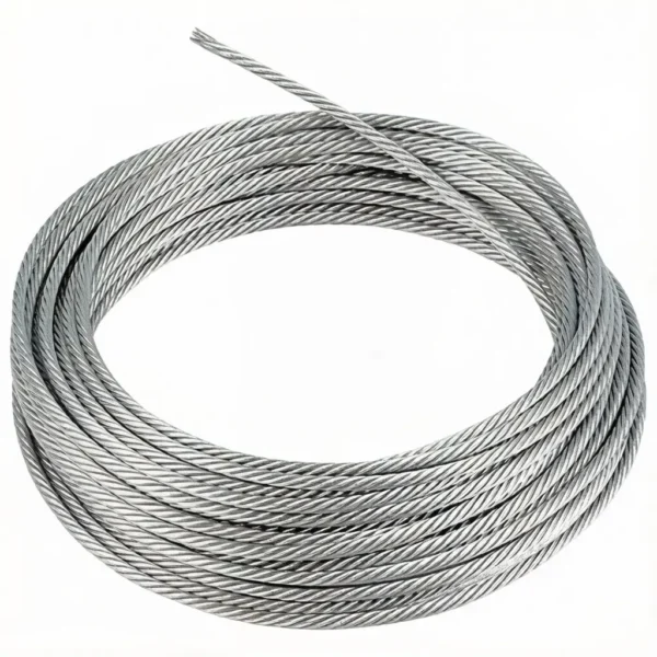 High Quality 2.0mm 0.079″ 7×19 Galvanized Steel Wire Rope, high tensile flexible aircraft cable for industrial rigging