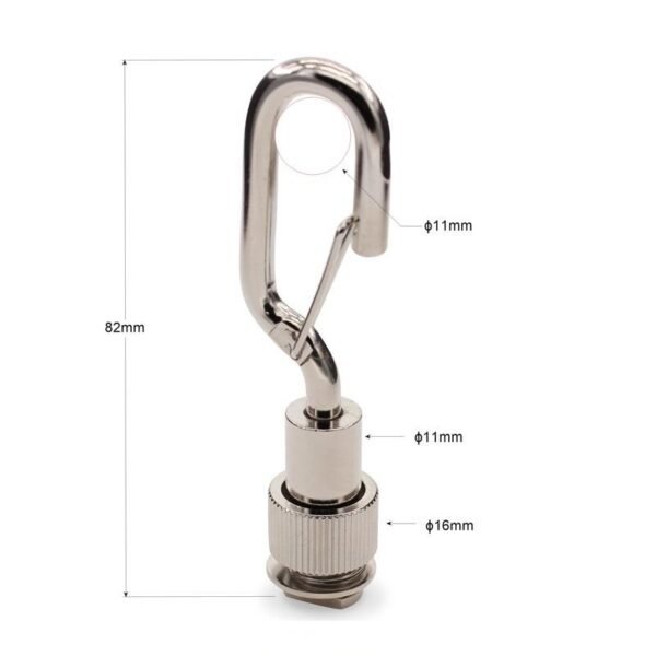 Exhibition LED Track Light Adjustable Hook Cable Gripper, 1.5-2.0mm wire rope suspension clamp