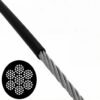 1.2mm (1/16″) 7×7 /7×19 galvanized PVC coated stainless steel micro fine wire rope for small sign, light box and banner light‑load suspension