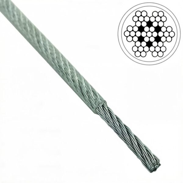5.0mm (3/16″) 7×19 Galvanized PVC Coated Stainless Steel Wire Rope for gym fitness equipment cable