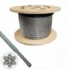 PVC coated 1x19 stainless steel wire rope, low stretch for hanging pendant lights and linear light fixtures 3.0mm (1/8″) 1×19 PVC Coated Stainless Steel Wire Rope for commercial lighting suspension