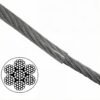 1.0mm (3/64″) 7×7 /7×19 galvanized PVC coated stainless steel ultra‑fine wire rope for small sign, light box and banner light‑load suspension