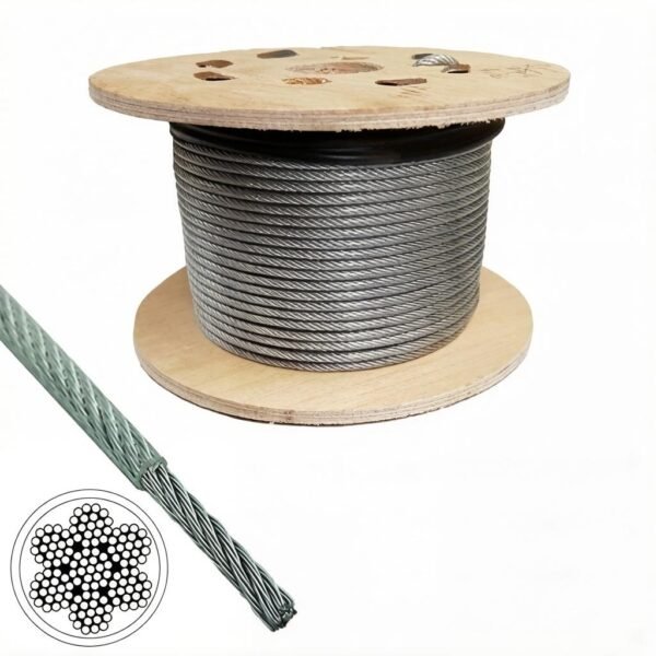 3.0mm (1/8″) 1×19 PVC Coated Stainless Steel Wire Rope for commercial lighting suspension
