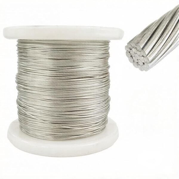 1×19 5.0mm (13/64″) galvanized steel wire rope, low stretch guy strand for construction tension support