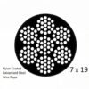 1.2mm (1/16″) 7×7 /7×19 galvanized PVC coated stainless steel micro fine wire rope for mini LED light and small pendant light suspension