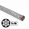 4.0mm (5/32″) 7×7/7×19/1×19 PVC Coated Stainless Steel Wire Rope for outdoor decor and garden trellis