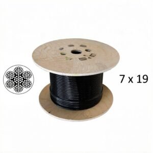 1.2mm (1/16″) 7×7 /7×19 galvanized PVC coated stainless steel micro fine wire rope, flexible aircraft cable for multi‑purpose light‑duty suspension