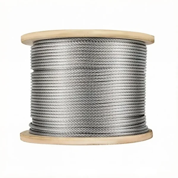 1×19 5.0mm (13/64″) galvanized steel wire rope for heavy sign and billboard suspension rigging