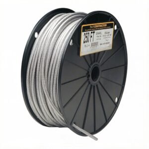 5.0mm (3/16″) 7×7 / 7×19 Galvanized PVC Coated Stainless Steel Wire Rope for deck cable railing