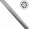 1x19 galvanized steel cable with high breaking load for industrial static tension rigging 1×19 5.0mm (13/64″) galvanized steel wire rope for industrial static rigging and stay cable