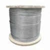 Rigid 1x19 galvanized strand, perfect for outdoor balustrade cable railing installation 1×19 5.0mm (13/64″) galvanized steel wire rope for balustrade and railing infill cable