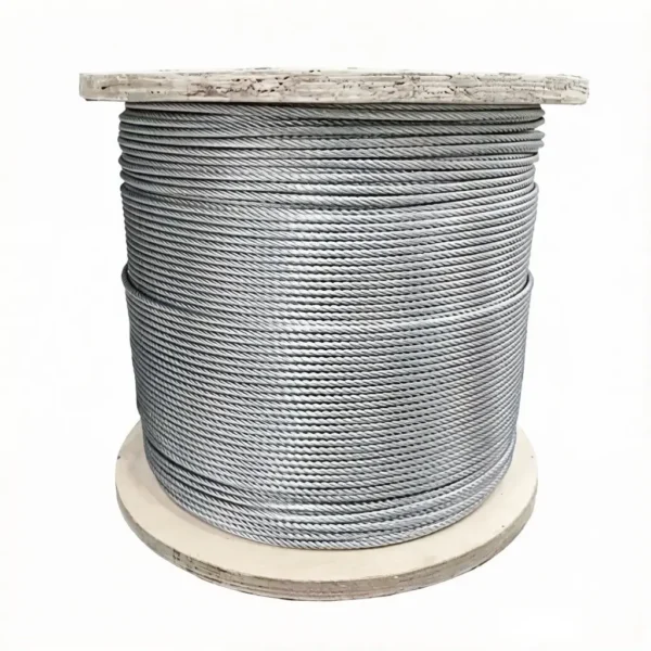 1×19 5.0mm (13/64″) galvanized steel wire rope for balustrade and railing infill cable