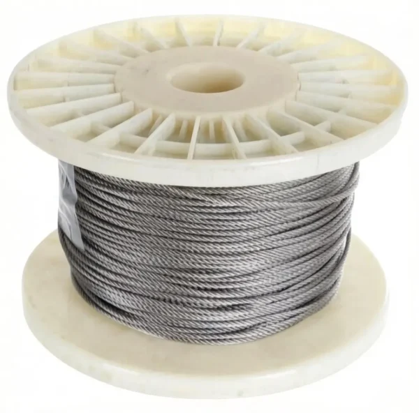 SUS304 1×19 Stainless Steel Wire Rope 3.0mm (1/8″), corrosion‑proof aircraft cable for acoustic ceiling & HVAC seismic suspension