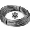 1.0mm (3/32") 7×19 G316 stainless steel wire rope, corrosion‑proof wire rope for billboards, signage and retail display overhead suspension 3/32 inch 7×19 G316 stainless steel wire rope 1.0mm for billboard and sign hanging