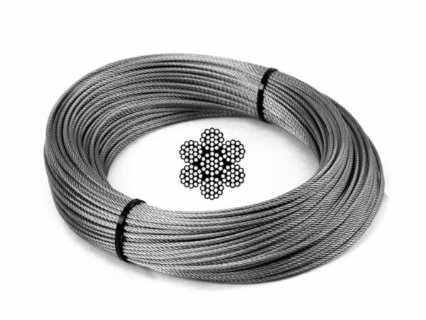 3/32 inch 7×19 G316 stainless steel wire rope 1.0mm for billboard and sign hanging