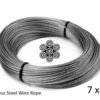 High‑strength 7x19 stainless steel aircraft cable 5.0mm 3/16", heavy load wire rope for general indoor and outdoor industrial suspension projects 5.0mm (3/16 inch) 7x19 stainless steel wire rope, heavy‑duty flexible aircraft cable for multi‑purpose industrial rigging suspension