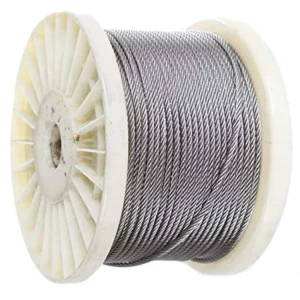 3.0mm 1/8 inch 7x7 G316 marine grade stainless steel wire rope for lighting suspension looping gripper
