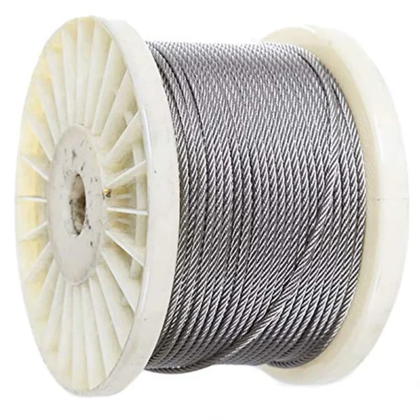 3.0mm 1/8 inch 7x7 G316 marine grade stainless steel wire rope for lighting suspension looping gripper